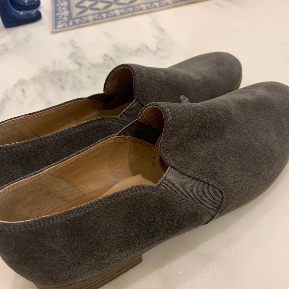 Franco Sarto Pardon Suede Slip On Loafers Grey